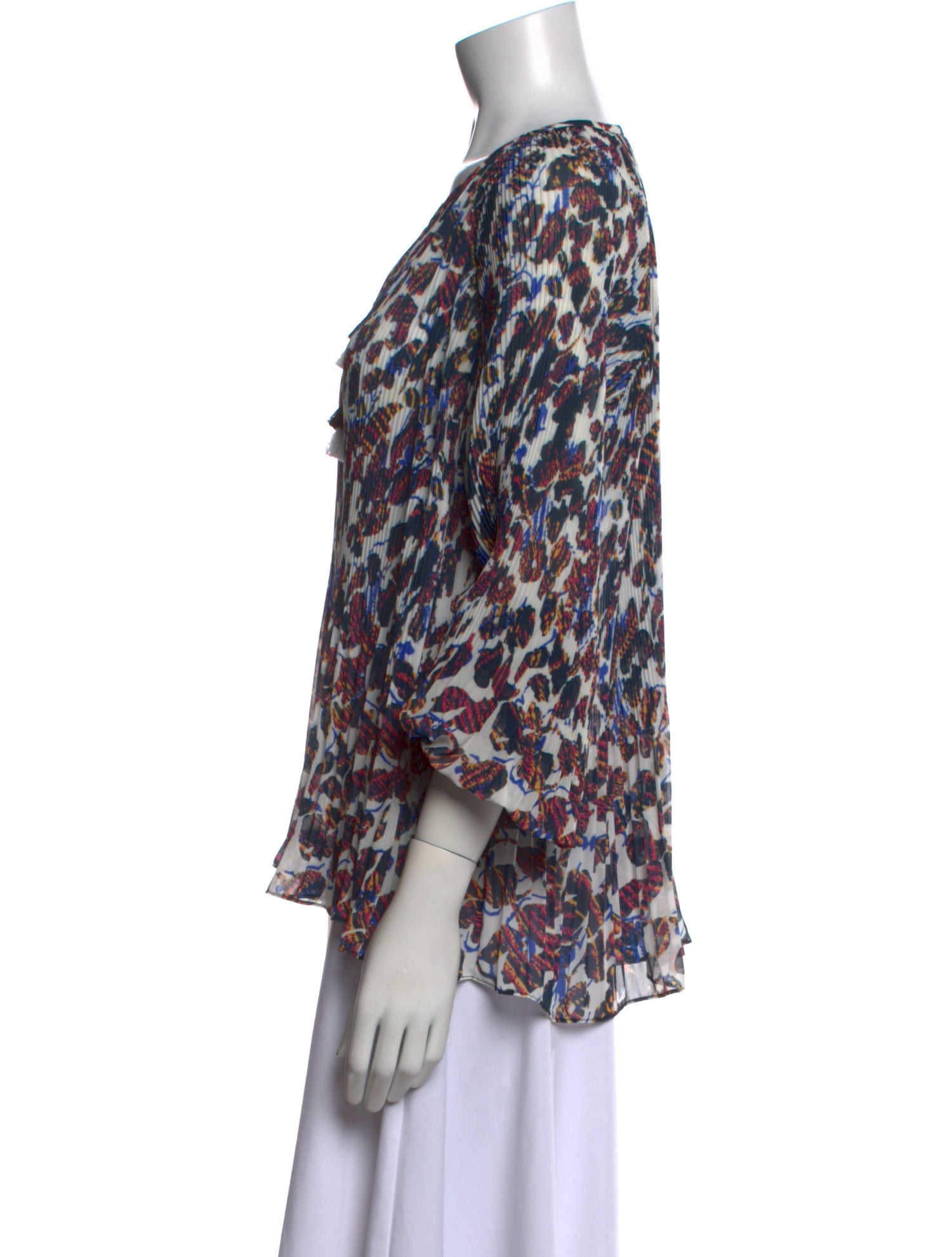 Derek Lam Printed V-Neck Blouse