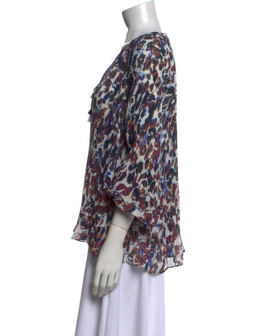Derek Lam Printed V-Neck Blouse