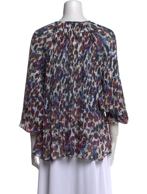 Derek Lam Printed V-Neck Blouse