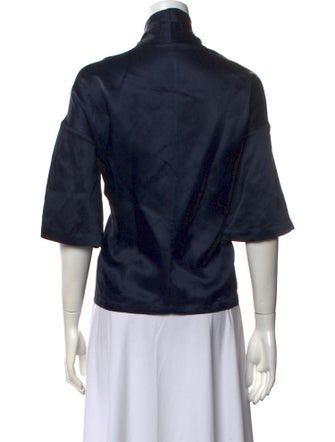 Derek Lam V-Neck Three-Quarter Sleeve Blouse