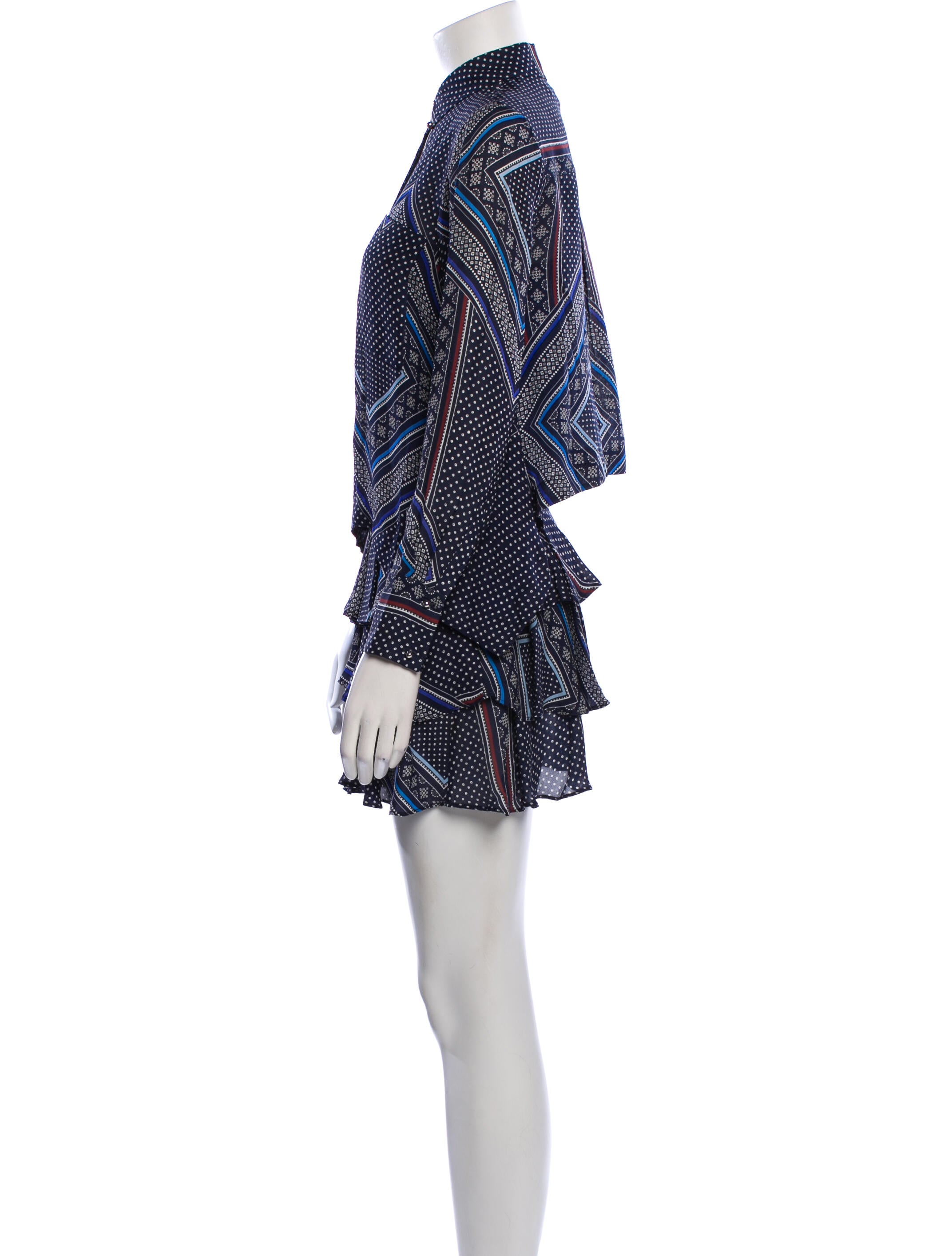 Derek Lam Silk Polka Dot Print Dress Set