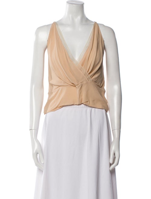 Derek Lam Silk V-Neck Crop Top