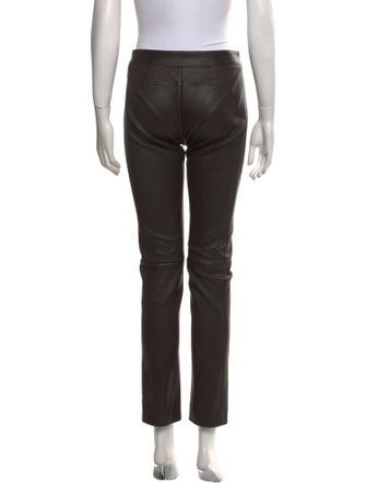 Derek Lam Lambskin Straight Leg Pants