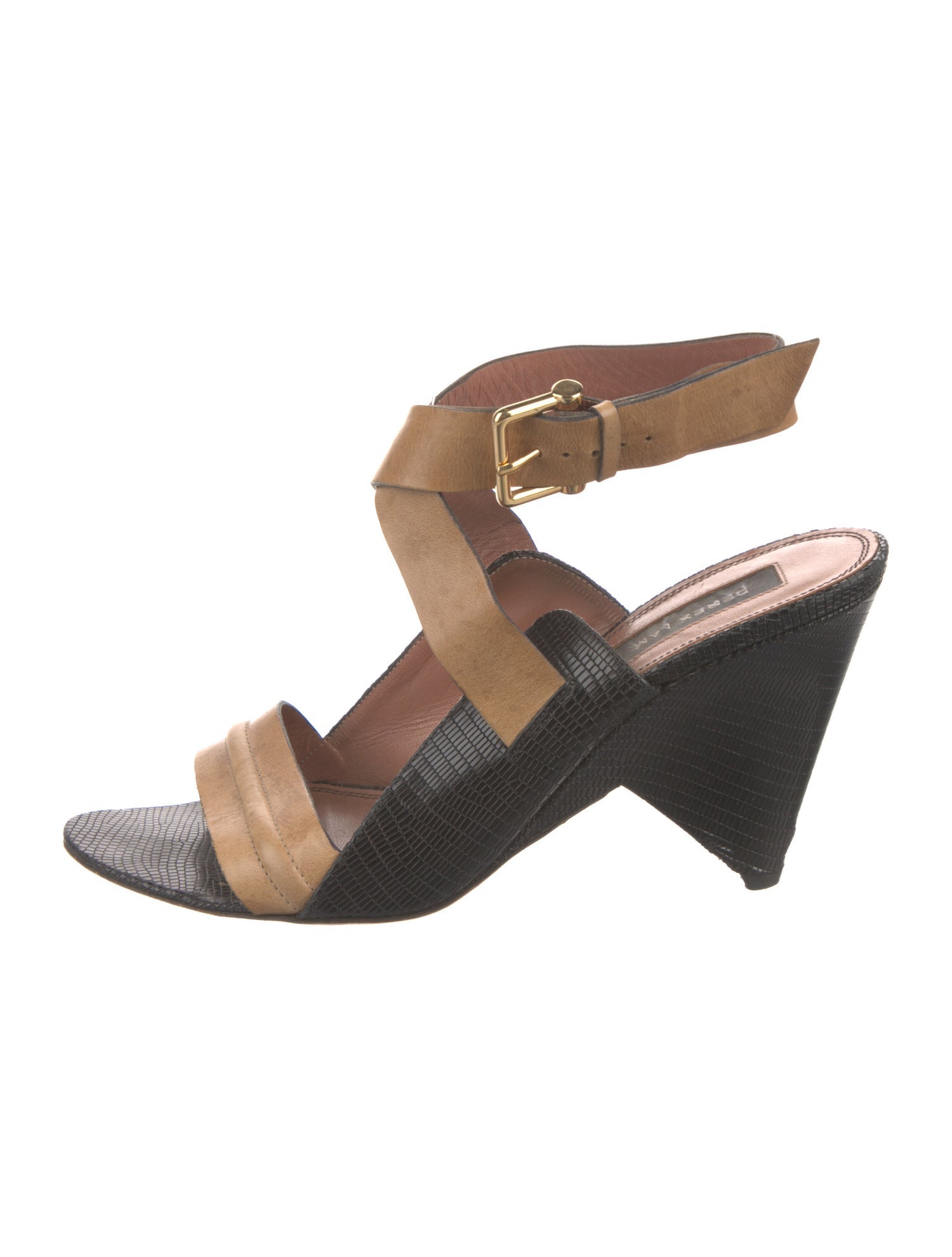 Derek Lam Leather Printed Slingback Sandals