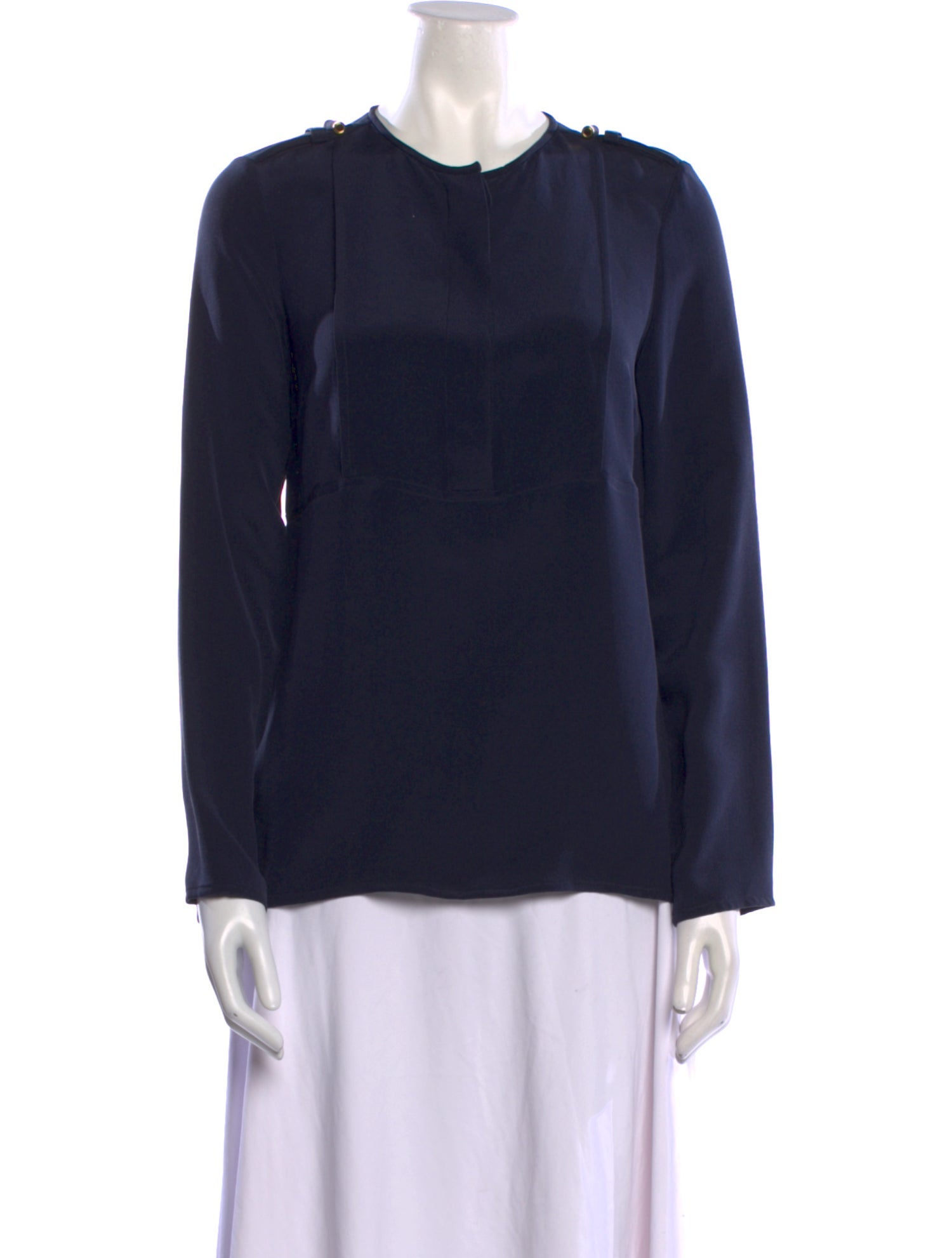 Derek Lam Silk Crew Neck Blouse