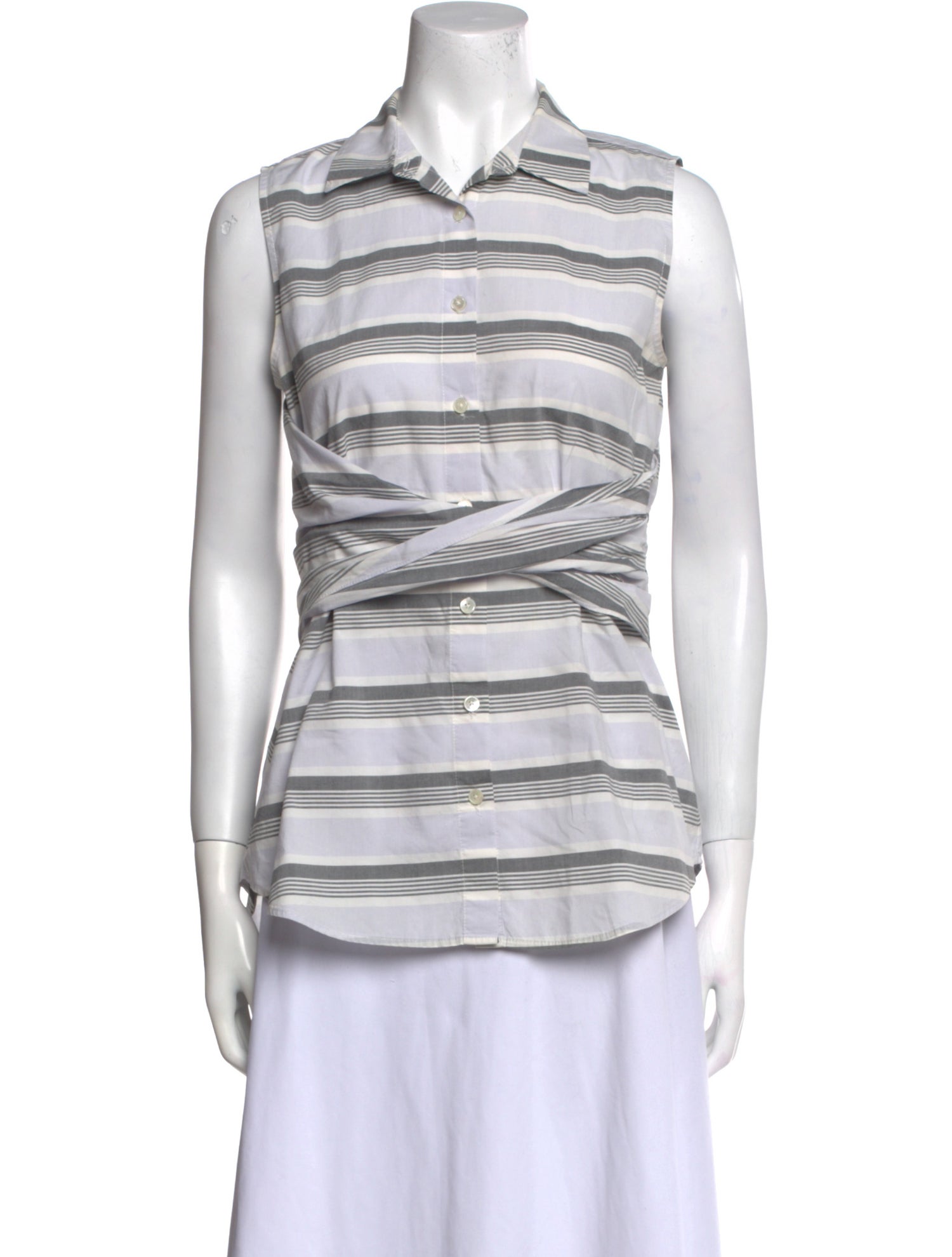 Derek Lam Striped Sleeveless Top