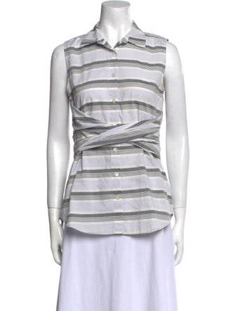 Derek Lam Striped Sleeveless Top