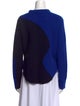 Derek Lam Colorblock Pattern Mock Neck Sweater