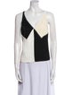 Derek Lam Colorblock Pattern V-Neck Top