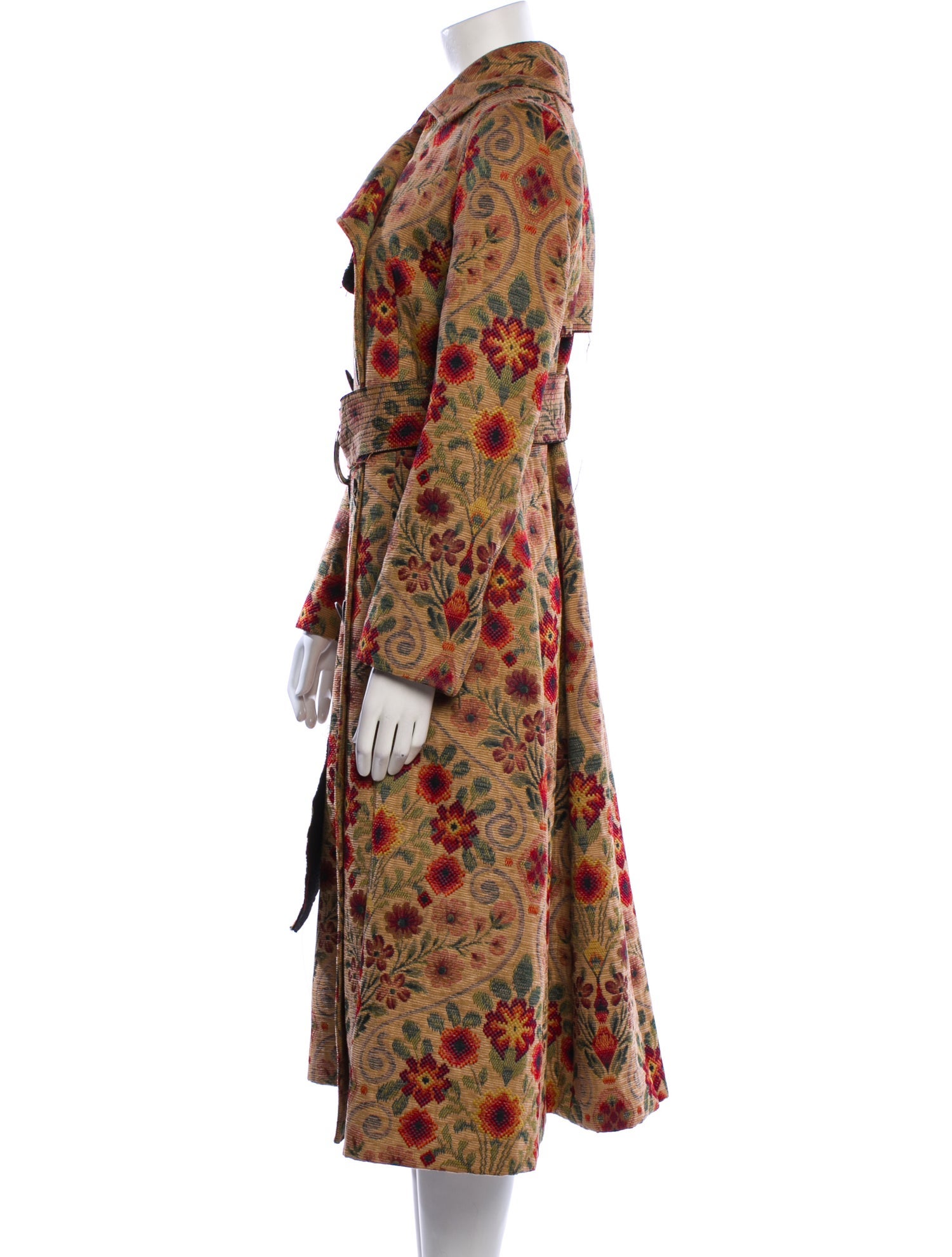 Derek Lam Floral Print Trench Coat