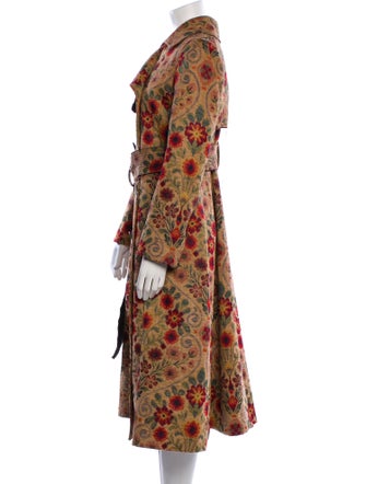 Derek Lam Floral Print Trench Coat