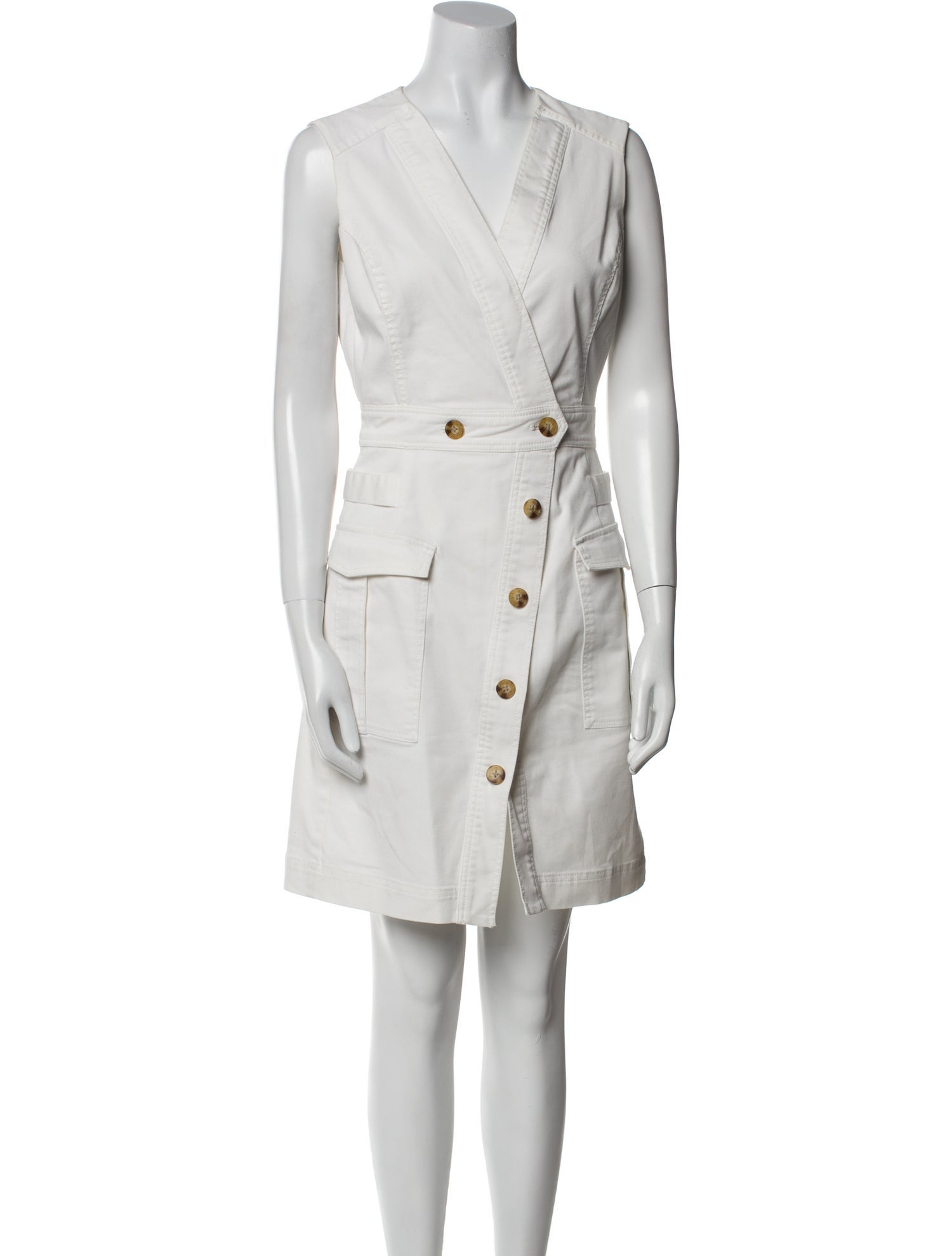 Derek Lam V-Neck Mini Dress