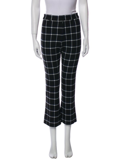 Derek Lam Plaid Print Wide Leg Pants