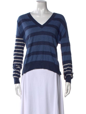 Derek Lam Striped V-Neck Sweater