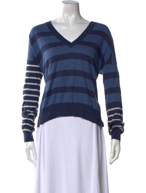 Derek Lam Striped V-Neck Sweater