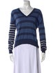 Derek Lam Striped V-Neck Sweater