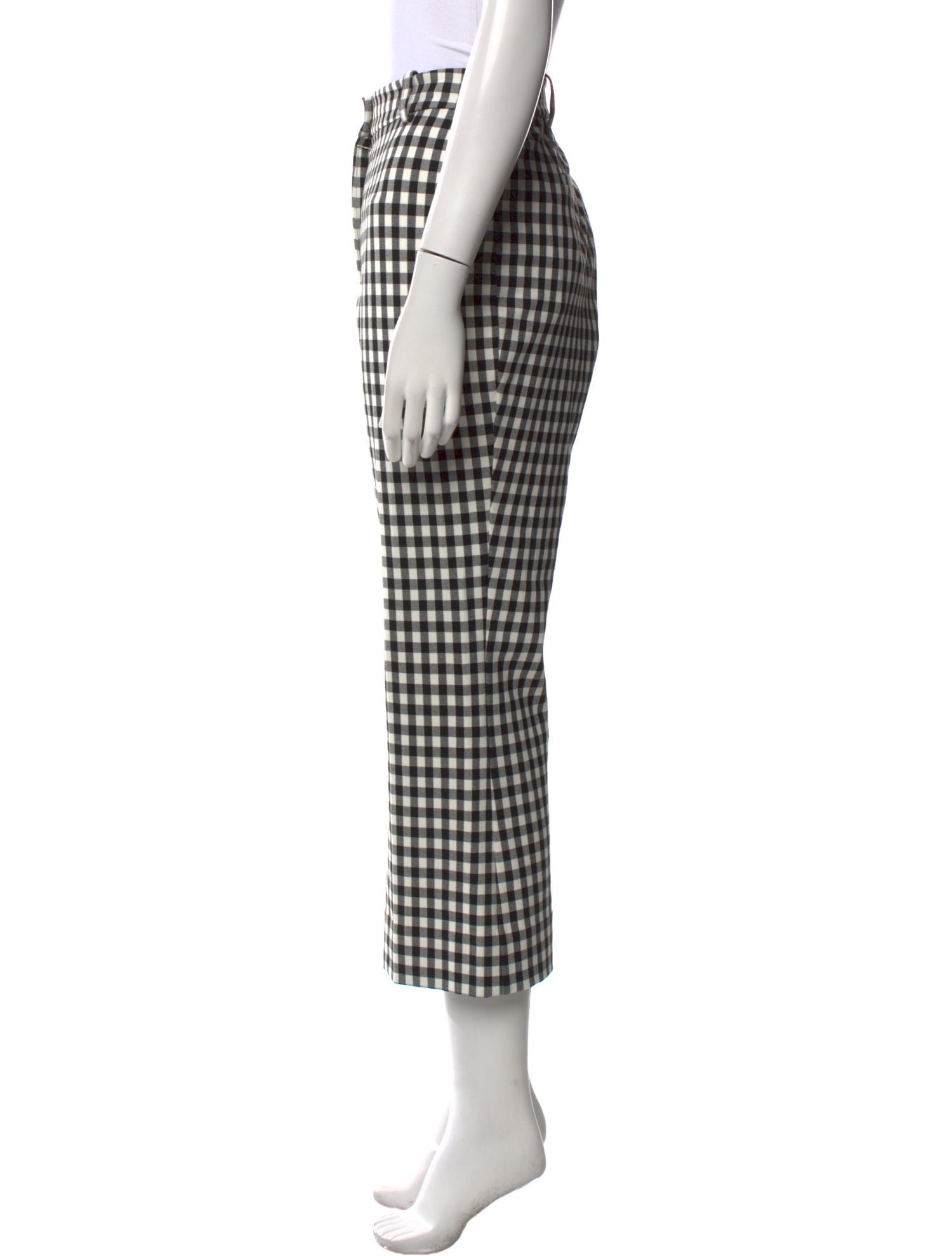 Derek Lam 10 Crosby Plaid Print Wide Leg Pants