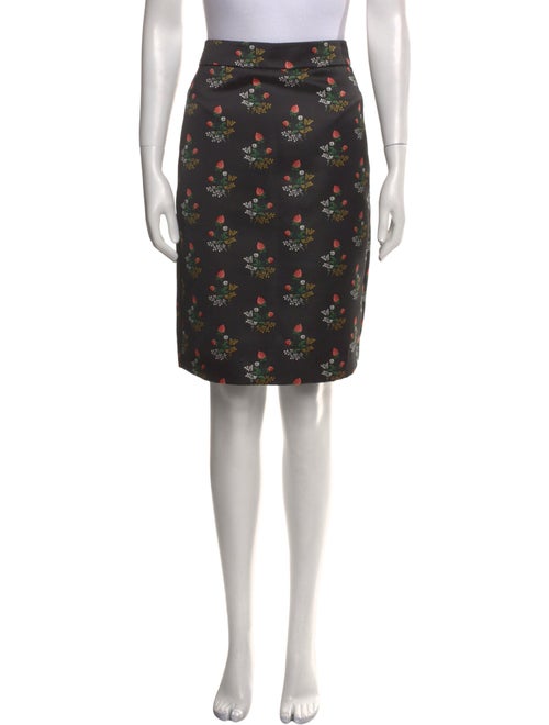 Derek Lam Floral Print Knee-Length Skirt