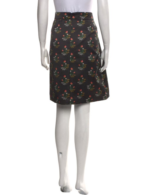 Derek Lam Floral Print Knee-Length Skirt