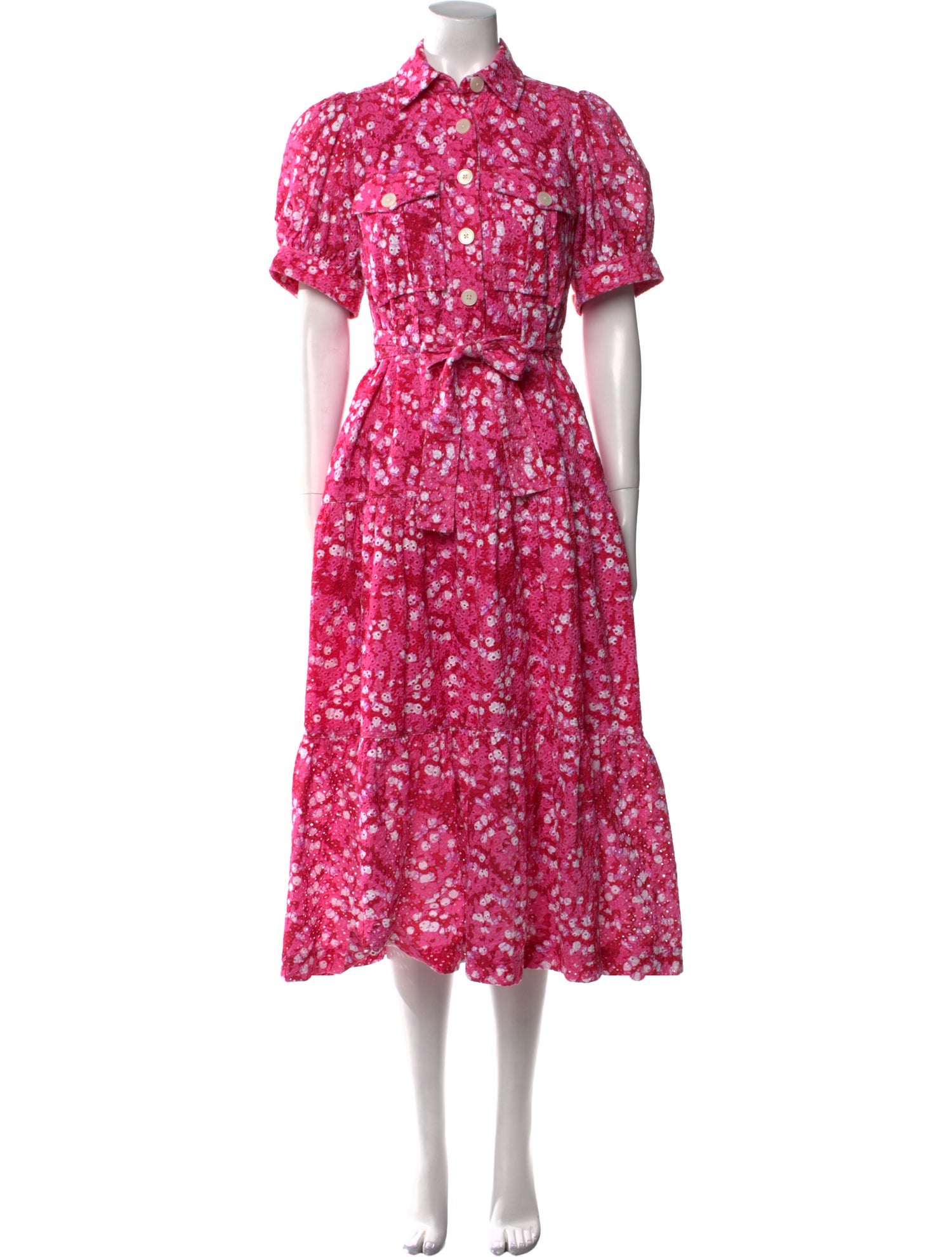 Derek Lam Floral Print Midi Length Dress