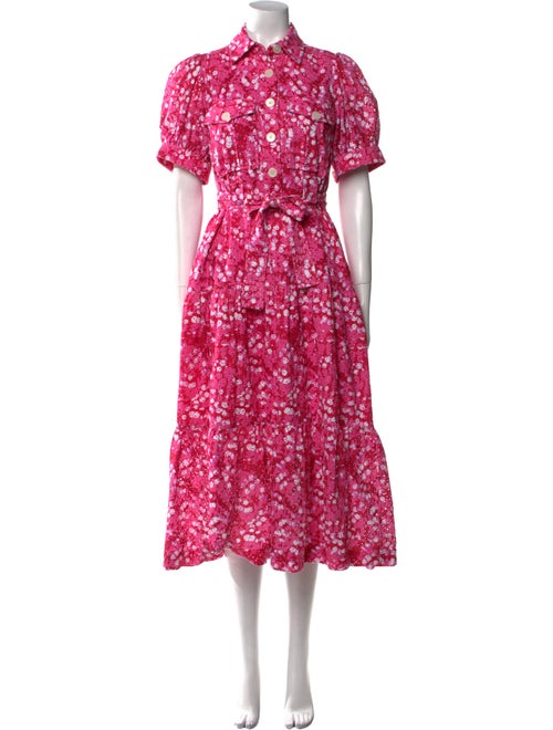 Derek Lam Floral Print Midi Length Dress