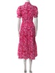 Derek Lam Floral Print Midi Length Dress