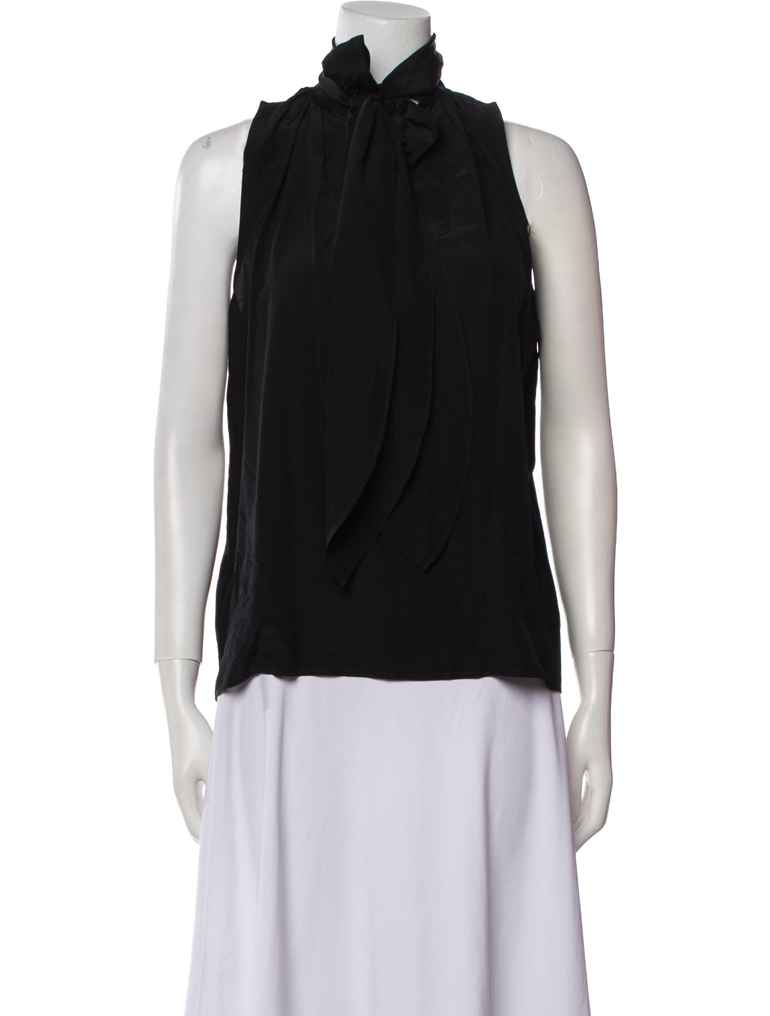 Derek Lam Mock Neck Sleeveless Blouse