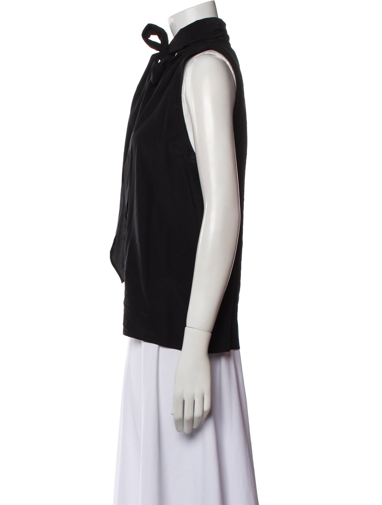 Derek Lam Mock Neck Sleeveless Blouse