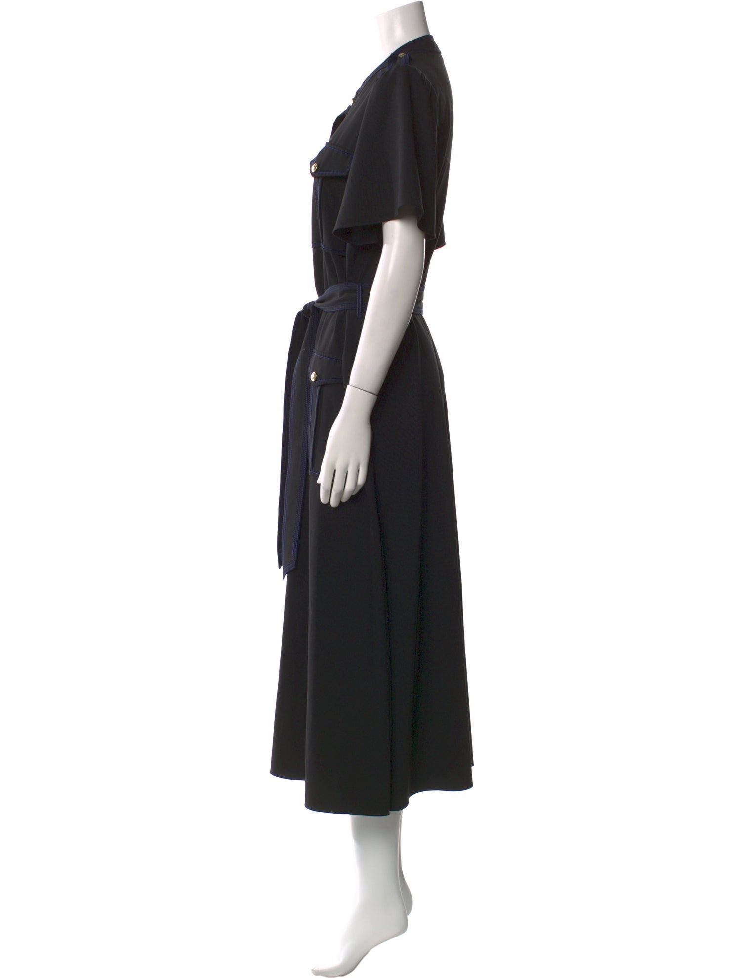 Derek Lam Crew Neck Midi Length Dress
