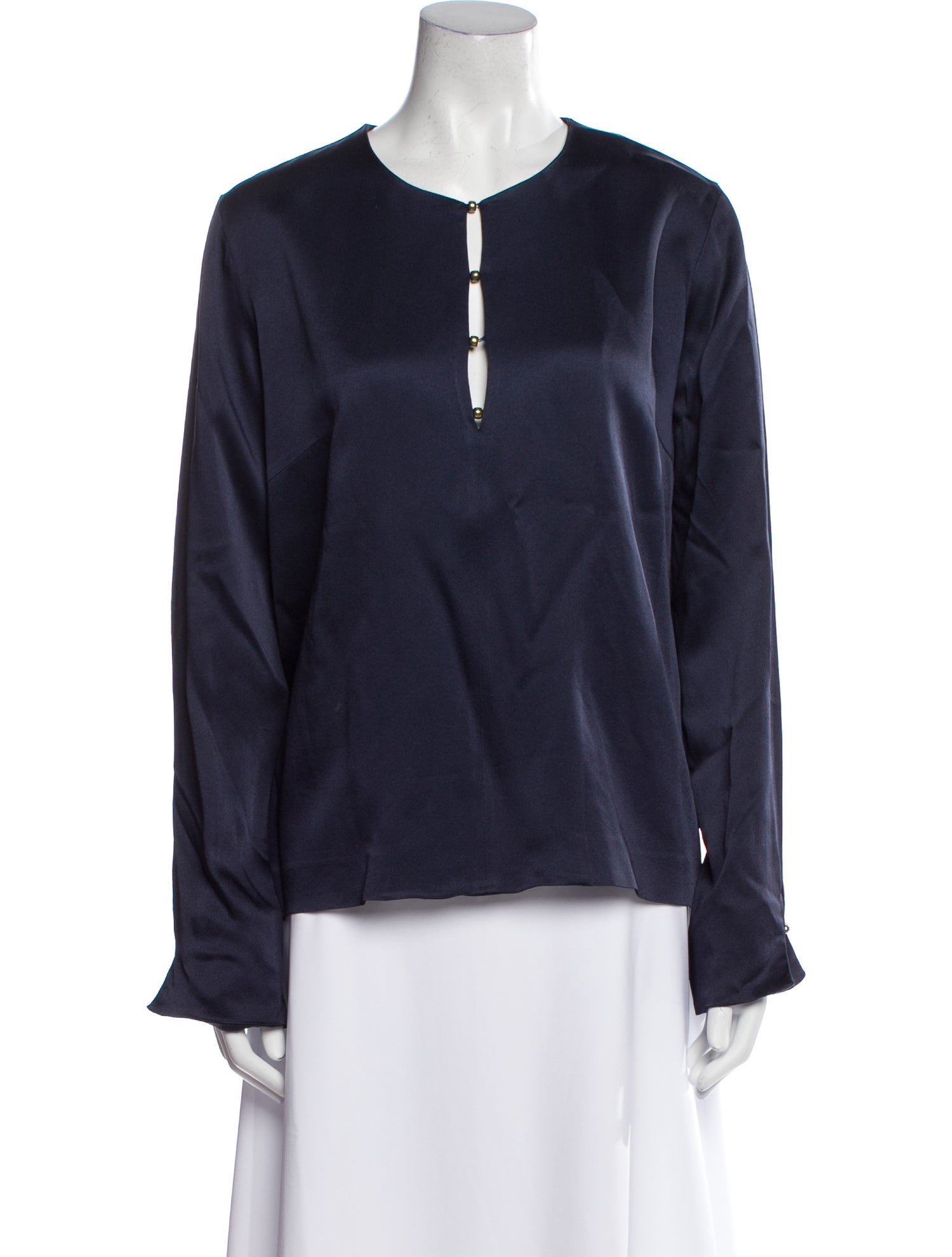 Derek Lam V-Neck Long Sleeve Blouse
