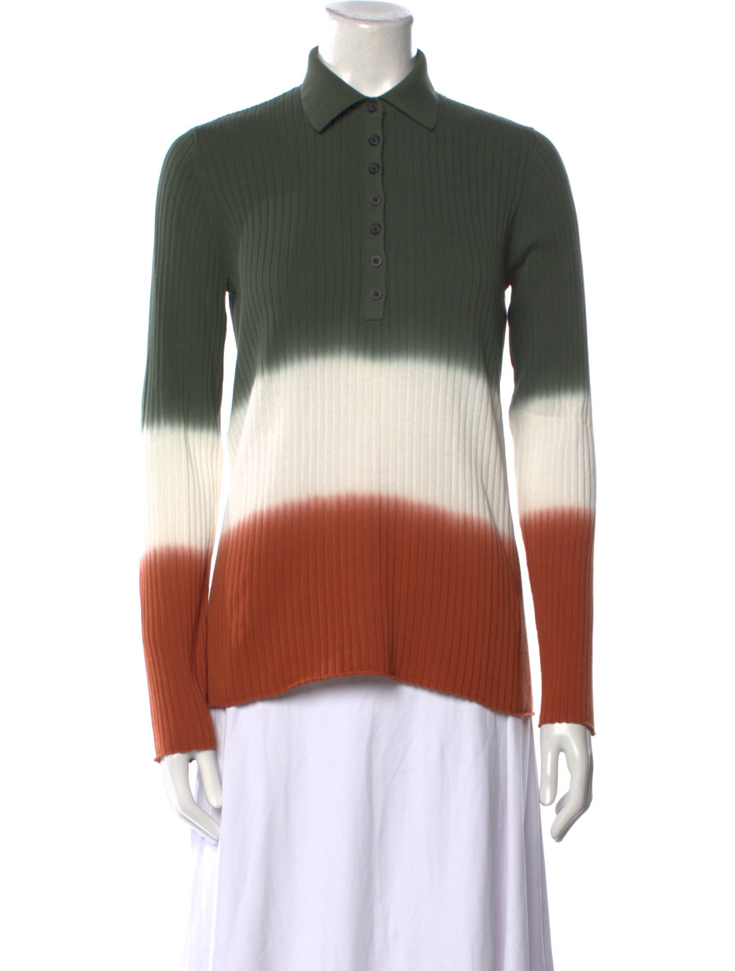 Derek Lam Striped Mock Neck Sweater
