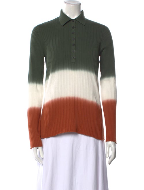 Derek Lam Striped Mock Neck Sweater