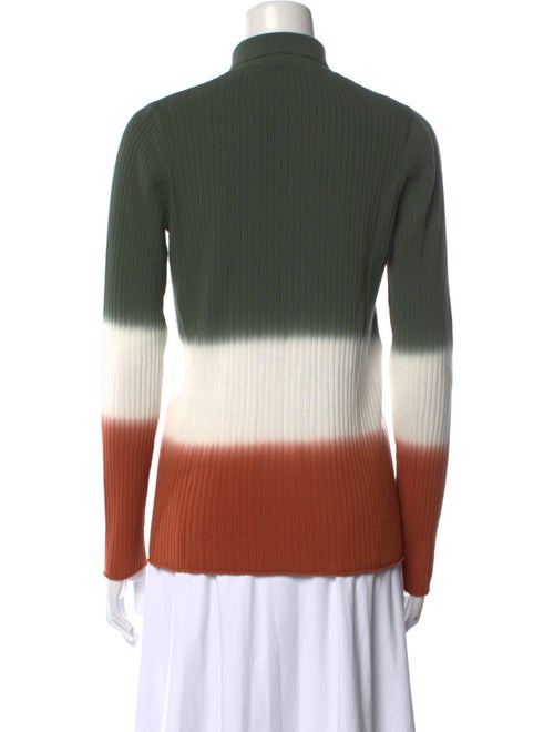Derek Lam Striped Mock Neck Sweater