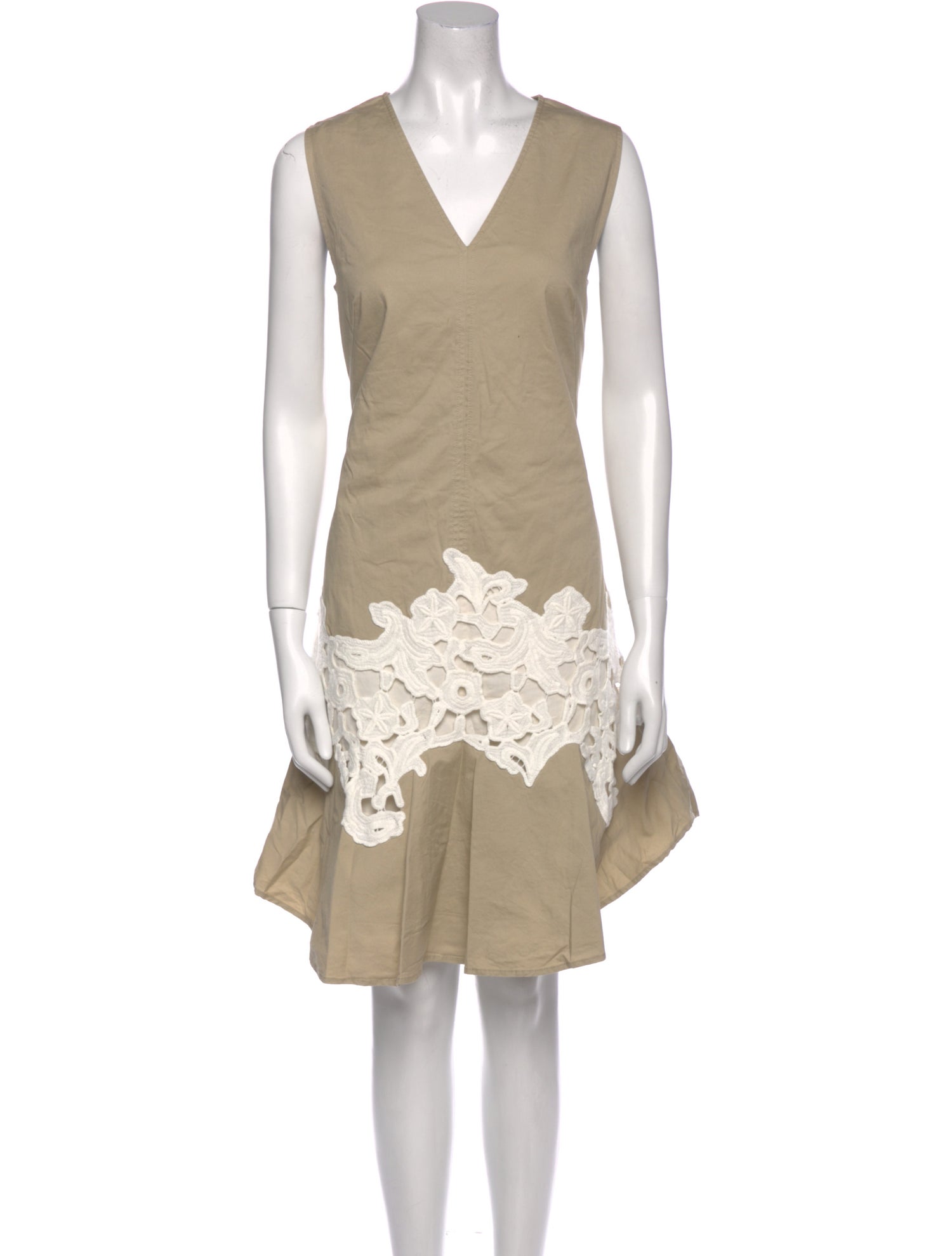 Derek Lam Colorblock Pattern Knee-Length Dress