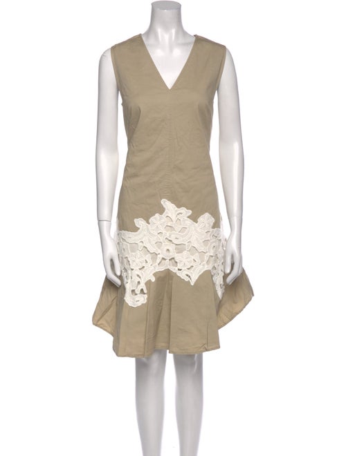 Derek Lam Colorblock Pattern Knee-Length Dress