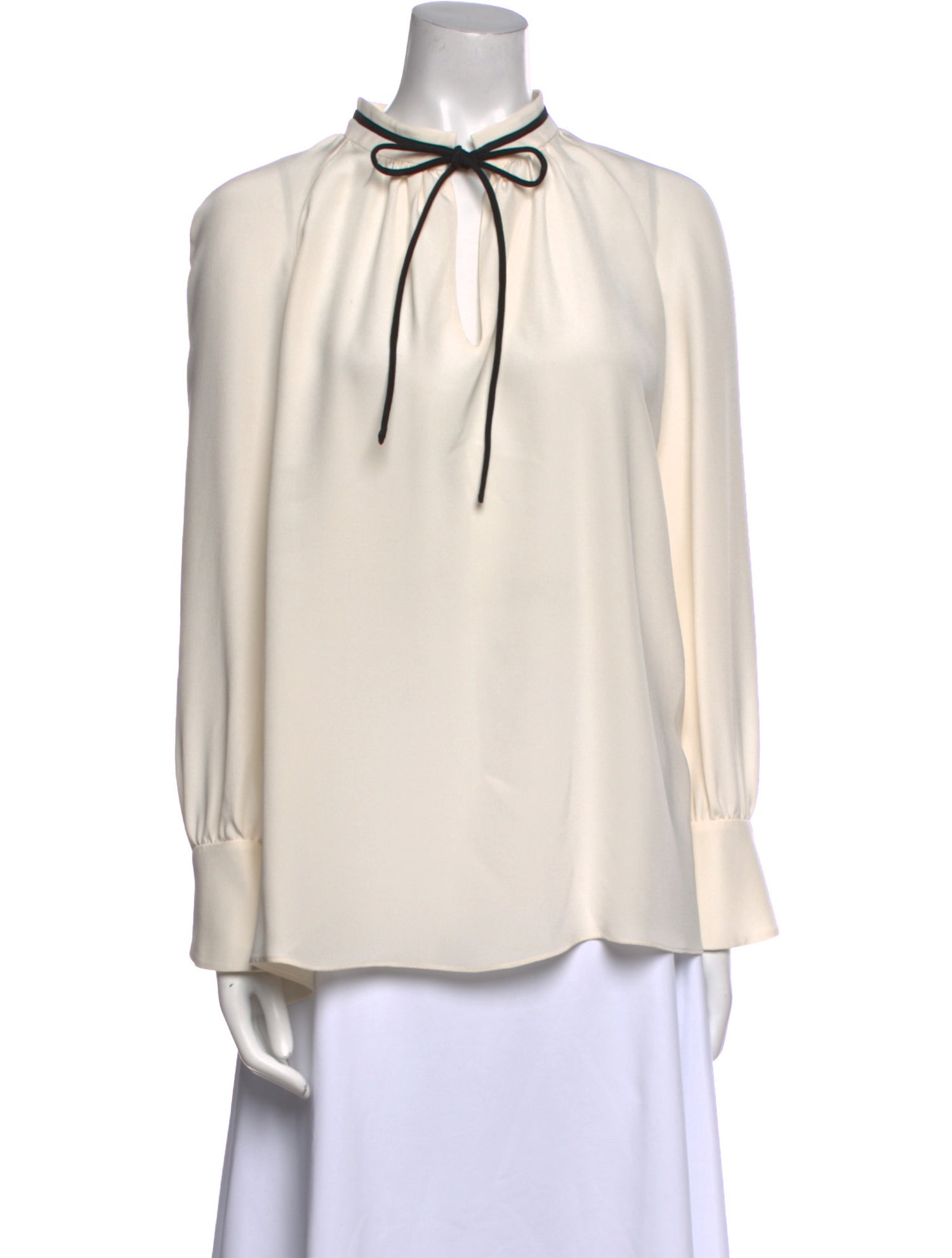 Derek Lam Silk Mock Neck Blouse