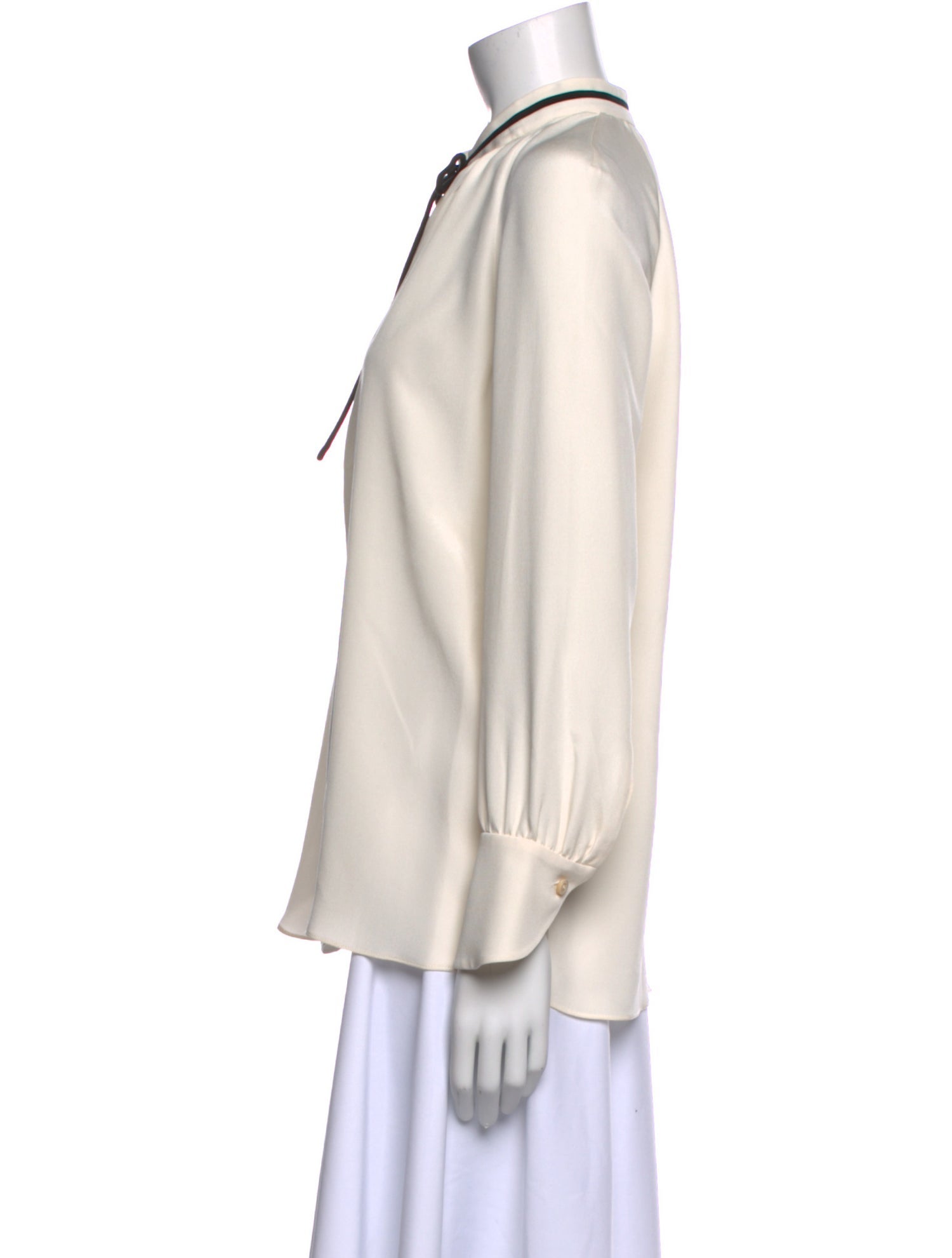 Derek Lam Silk Mock Neck Blouse