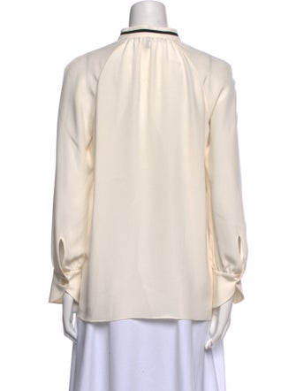 Derek Lam Silk Mock Neck Blouse