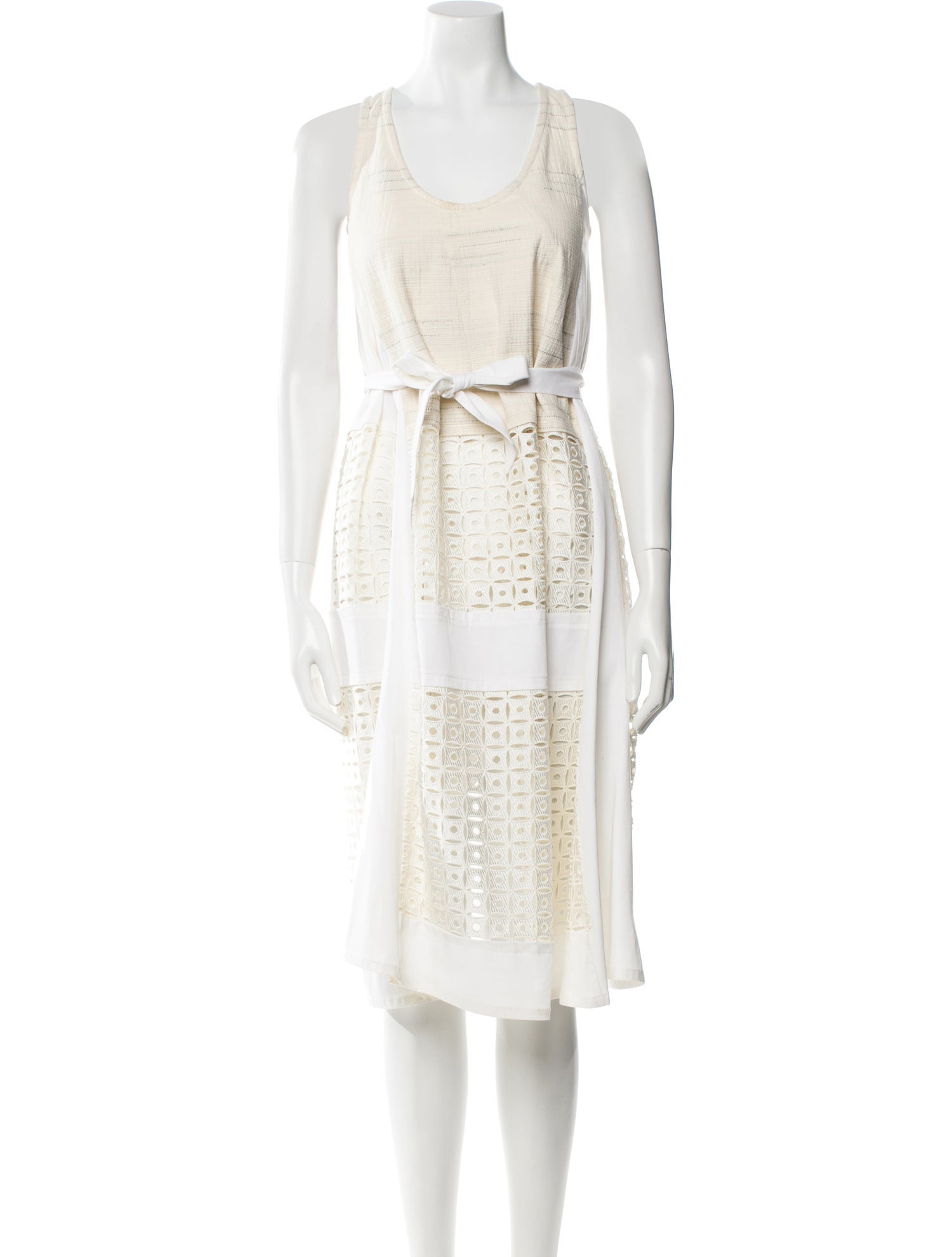 Derek Lam Scoop Neck Knee-Length Dress