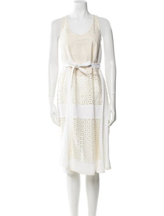 Derek Lam Scoop Neck Knee-Length Dress