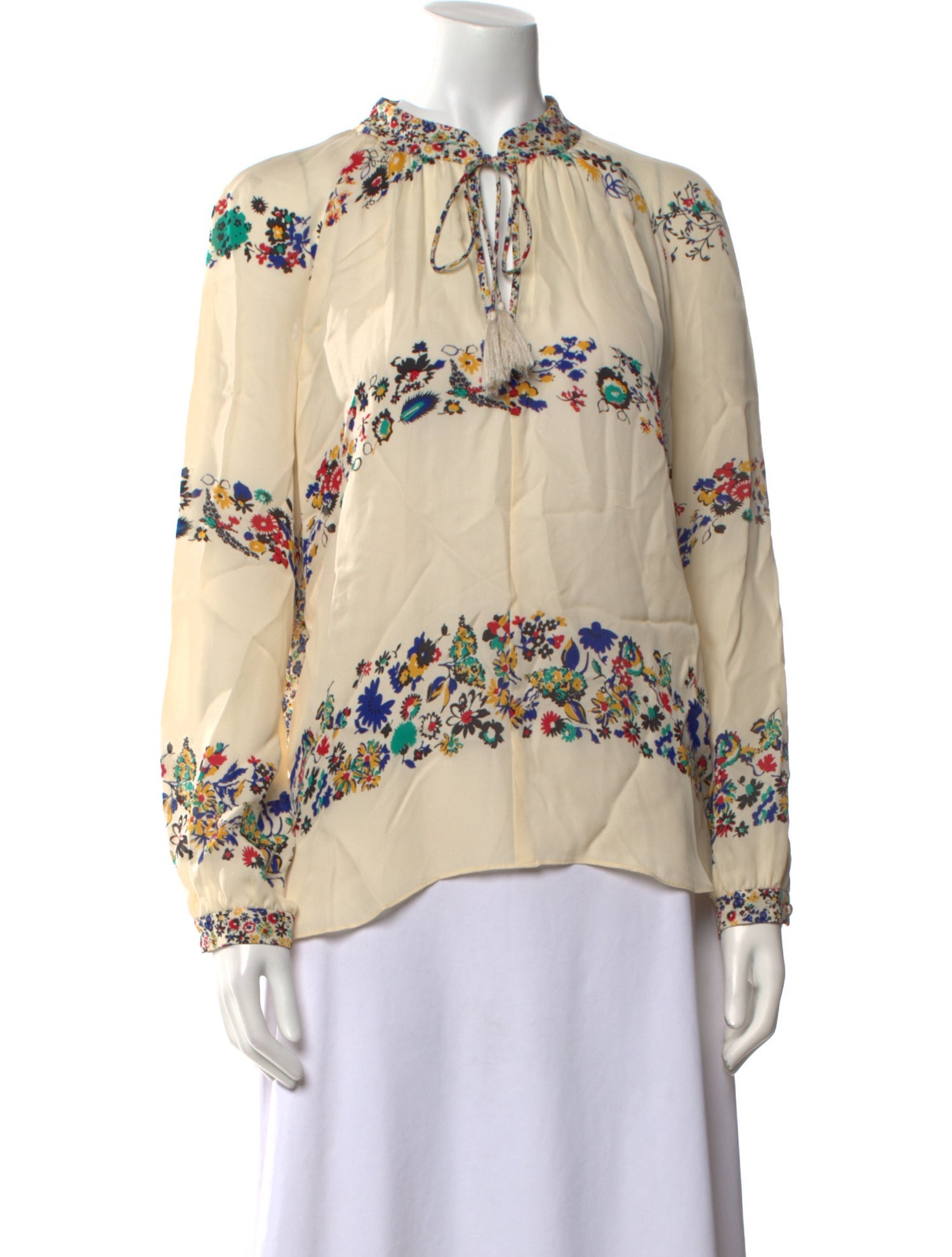 Derek Lam Silk Floral Print Blouse