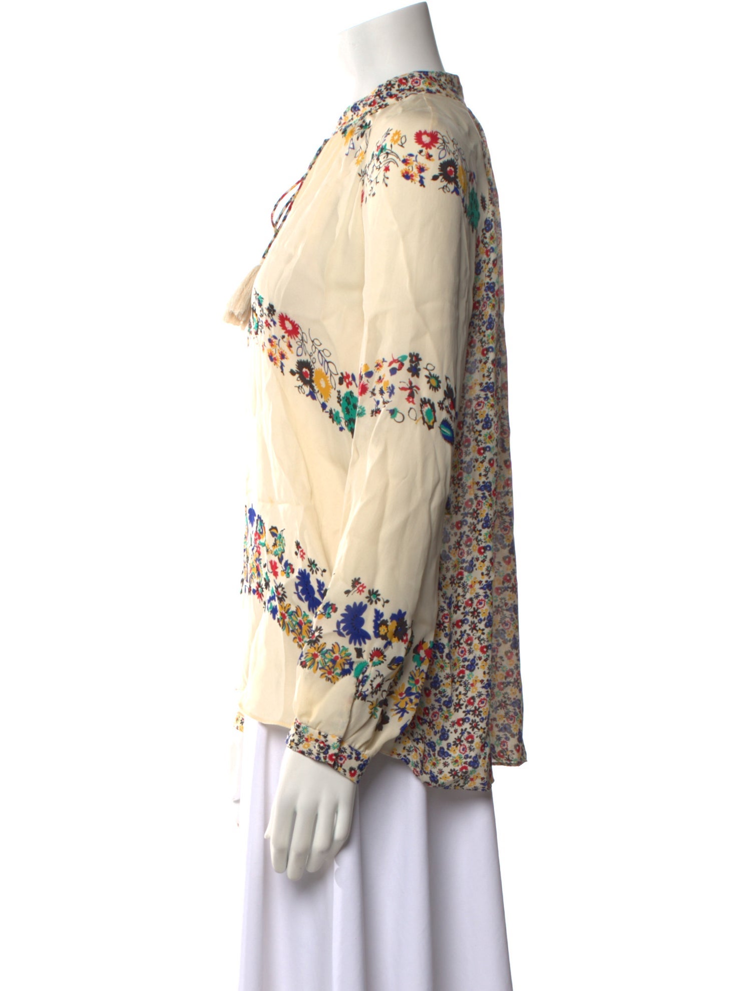 Derek Lam Silk Floral Print Blouse