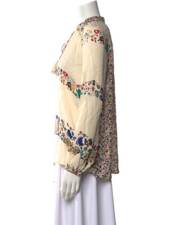 Derek Lam Silk Floral Print Blouse