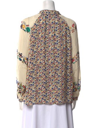 Derek Lam Silk Floral Print Blouse