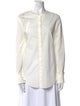 Derek Lam Crew Neck Long Sleeve Button-Up Top