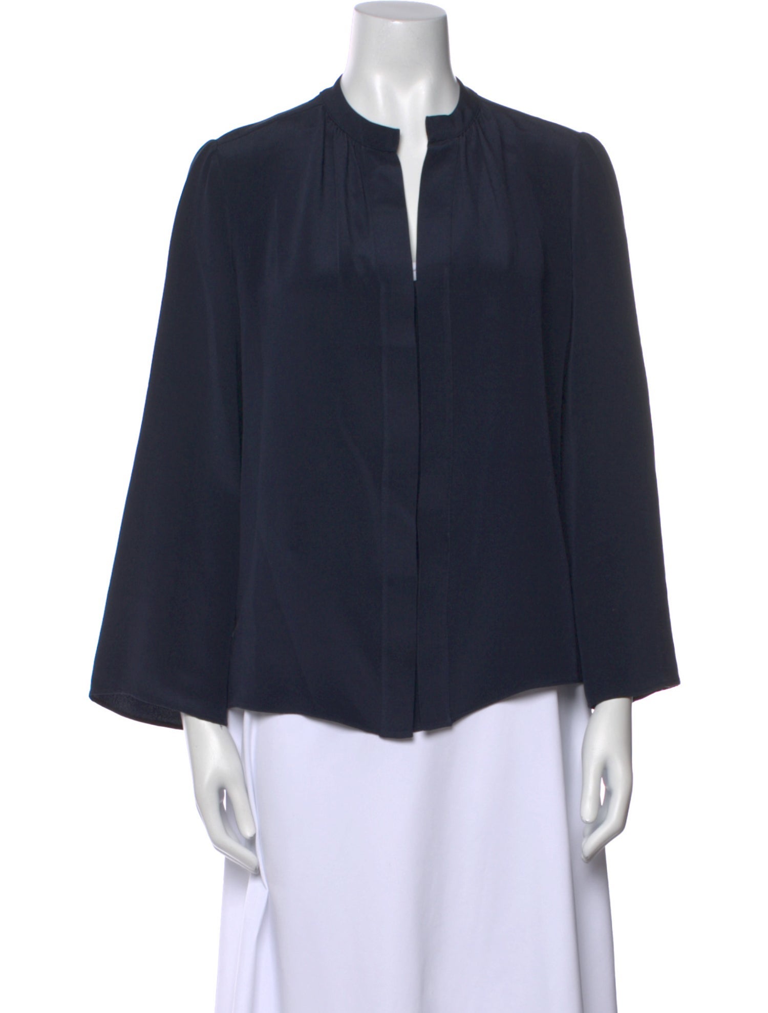 Derek Lam V-Neck Three-Quarter Sleeve Blouse