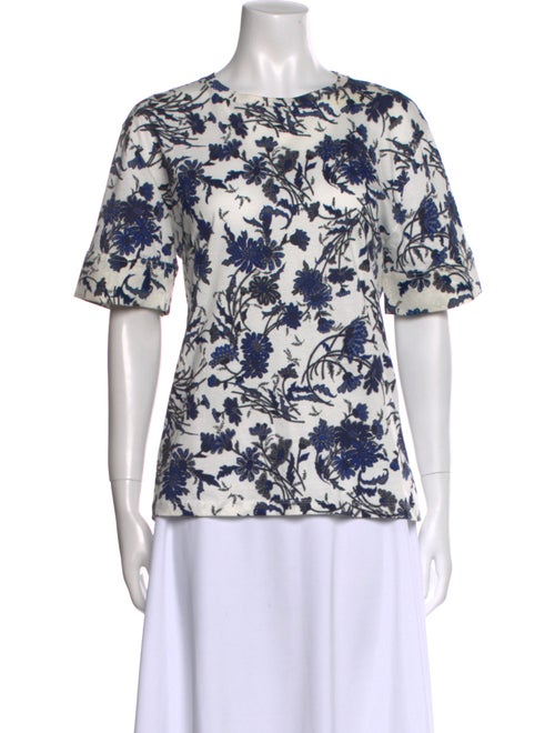 Derek Lam Floral Print Crew Neck T-Shirt