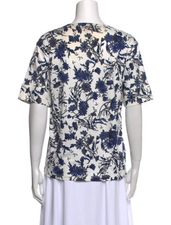Derek Lam Floral Print Crew Neck T-Shirt