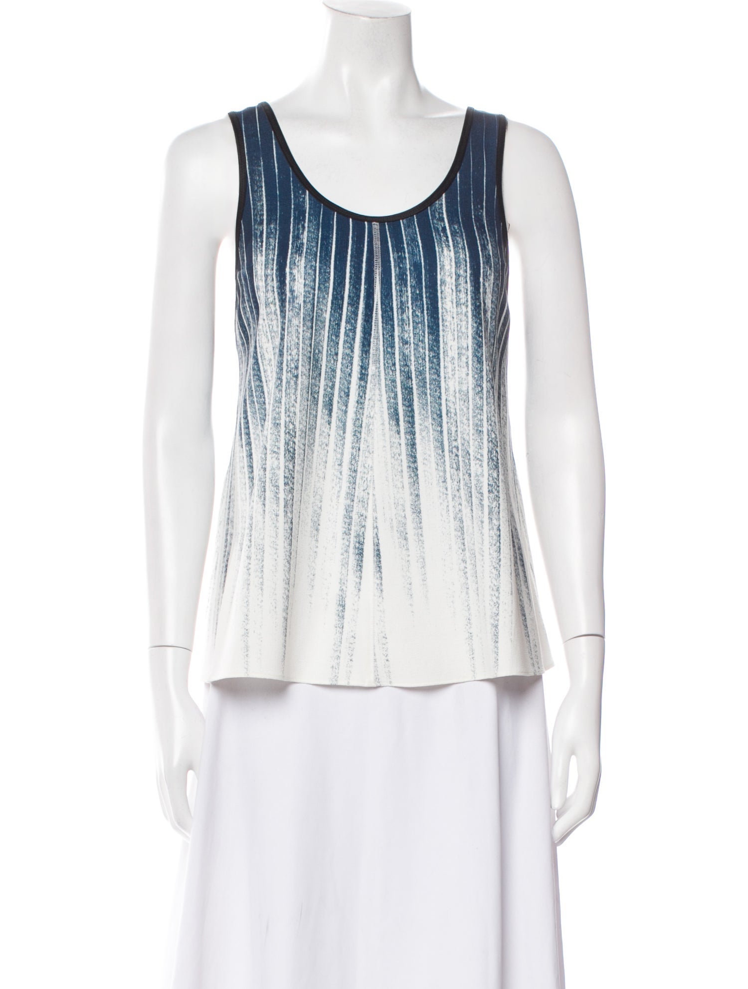 Derek Lam Striped Scoop Neck Top