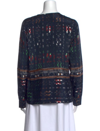 Derek Lam 10 Crosby Silk Printed Top